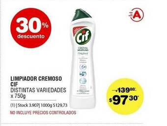 Atomo Conviene Limpiador Cremoso Cif x 750g oferta