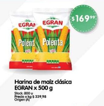 Supermercados Buenos Días Harina de maíz clásica EGRAN x 500 g oferta