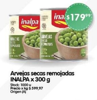 Supermercados Buenos Días Arvejas secas remojadas INALPA x 300 g oferta