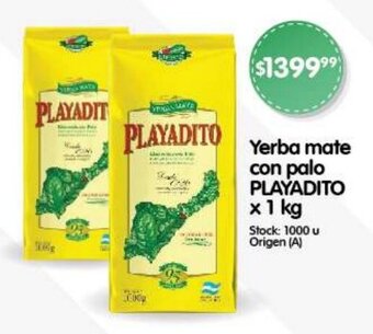 Supermercados Buenos Días Yerba mate con palo PLAYADITO x 1 kg oferta