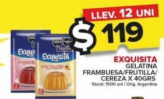 Carrefour Maxi Gelatina frambuesa / frutilla / cereza exquisita 40g oferta