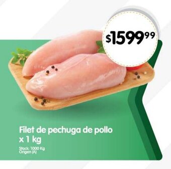 Supermercados Buenos Días Filet de pechuga de pollo x 1 kg oferta