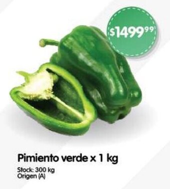 Supermercados Buenos Días Pimiento verde x 1 kg oferta