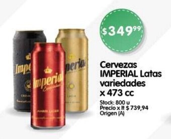 Supermercados Buenos Días Cervezas IMPERIAL Latas variedades x 473 cc oferta
