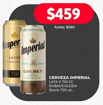 Supermercados Tadicor CERVEZA IMPERIAL LATA X 710 CC oferta