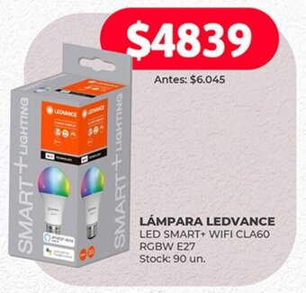 Supermercados Tadicor LÁMPARA LEDVANCE LED SMART+ WIFI CLA60 RGBW E27 oferta