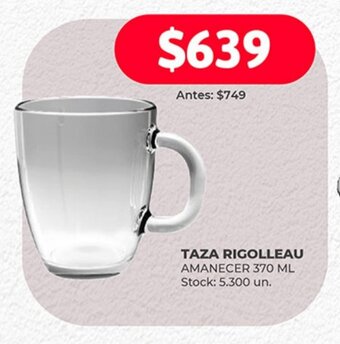 Supermercados Tadicor TAZA RIGOLLEAU AMANECER 370 ML oferta