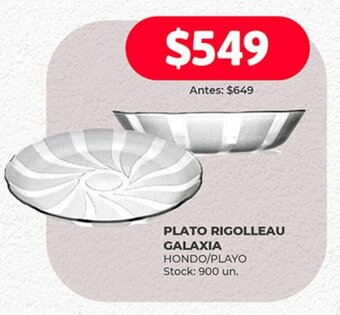 Supermercados Tadicor PLATO RIGOLLEAU GALAXIA HONDO/PLAYO oferta
