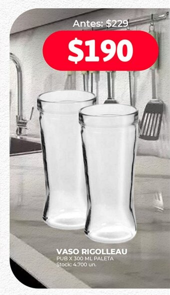 Supermercados Tadicor VASO RIGOLLEAU PUB X 300 ML PALETA oferta