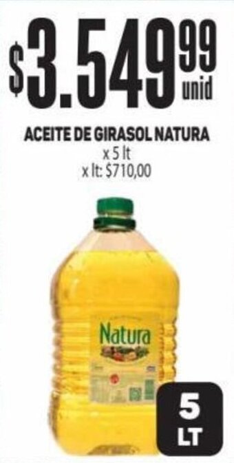 Makro ACEITE DE GIRASOL NATURA x 5 lt oferta
