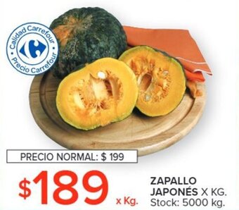 Carrefour ZAPALLO JAPONÉS X KG. oferta