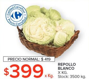 Carrefour REPOLLO BLANCO X KG. oferta