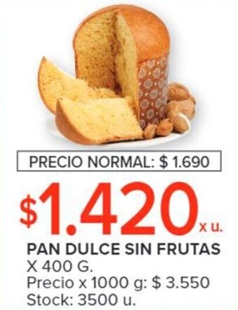 Carrefour PAN DULCE CON FRUTAS X 400 G. oferta