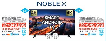 Carrefour SMART TV ANDROID 65" 4K 91DK65X7500 oferta