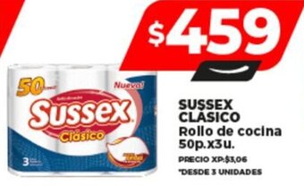 Supermayorista Vital SUSSEX CLASICO Rollo de cocina 50p. x 3u. oferta