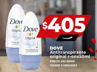 Supermayorista Vital DOVE Antitranspirante original r-on x 50ml oferta