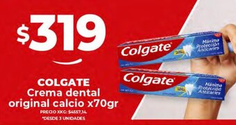 Supermayorista Vital COLGATE Crema dental original calcio x 70gr oferta