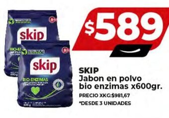 Supermayorista Vital SKIP Jabon en polvo bio enzimas x 600gr. oferta