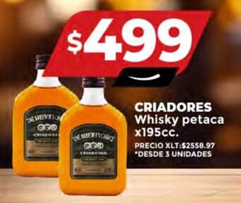 Supermayorista Vital CRIADORES Whisky petaca x 195cc. oferta