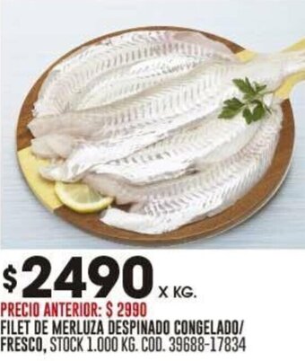 Coto FILET DE MERLUZA DESPINADO CONGELADO/ FRESCO, X KG. oferta
