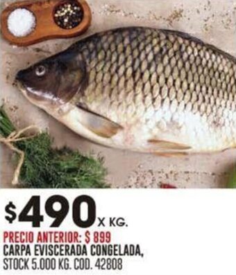 Coto CARPA EVISCERADA CONGELADA, X KG. oferta
