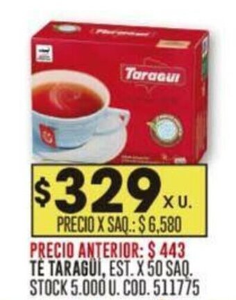 Coto TË TARAGUI, EST. X 50 SAQ. oferta