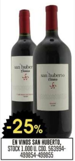 Coto EN VINOS SAN HUBERTO oferta