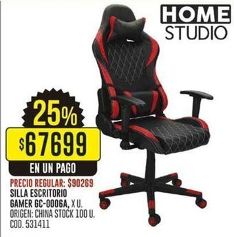Coto HOME STUDIO SILLA ESCRITORIO GAMER GC-0006A oferta