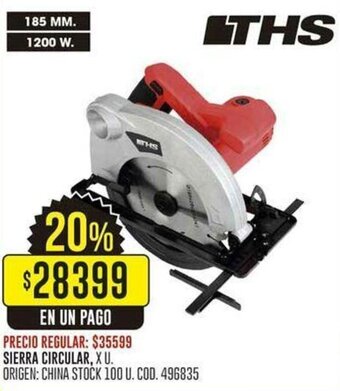 Coto THS SIERRA CIRCULAR oferta