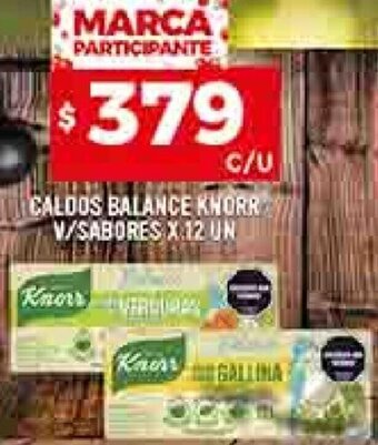 Supermercados DIA CALDOS BALANCE KNORR V/SABORES X 12 UN oferta