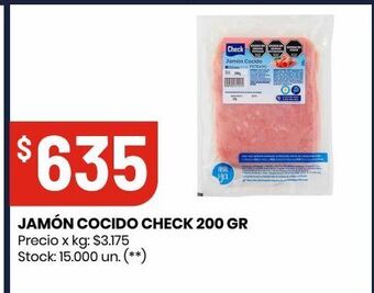 Changomas Jamón cocido check 200 gr oferta