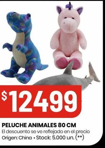 Changomas Peluche animales 80 cm oferta