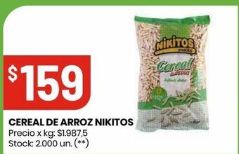Changomas Cereal de arroz nikitos oferta