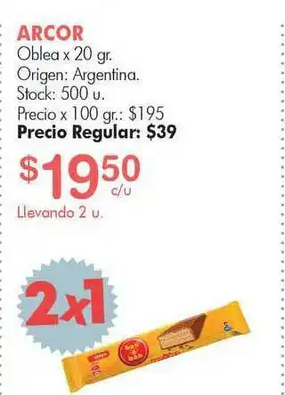 Simplicity Arcor Oblea x 20gr oferta