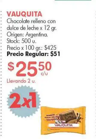 Simplicity Vauquita Chocolate Relleno Con Dulce De Leche x 12gr oferta