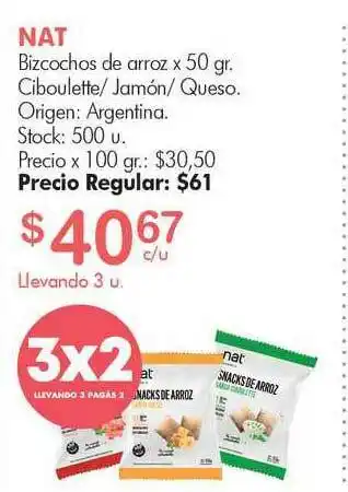 Simplicity Nat Bizcochos De Arroz x 50gr oferta