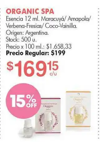 Simplicity Organics Spa Esencia 12 Ml oferta