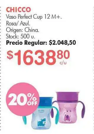 Simplicity Chicco Vaso Perfect Cup 12 M+ oferta