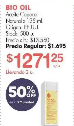 Simplicity Bio Oil Aceite Corporal 50% Off En La 2da Unidad oferta