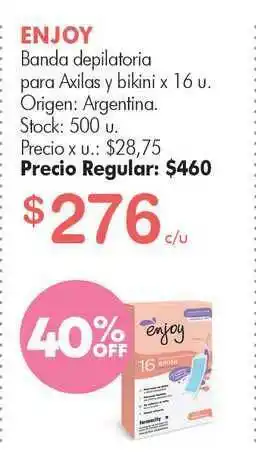 Simplicity Enjoy Banda Depilatoria Para Axilas Y Bikina oferta