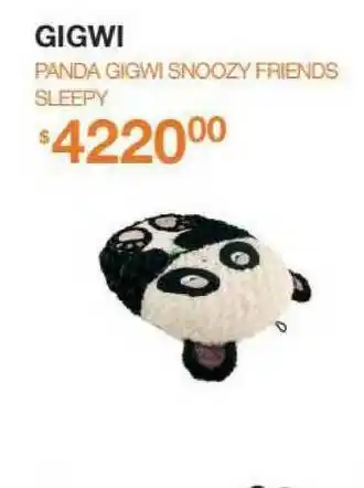 Gigwi Panda Gigwi Snoozy Friends Sleepy