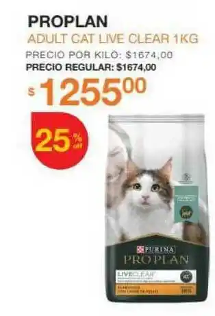 Puppis Proplan Adult Cat Live Clear 1kg oferta