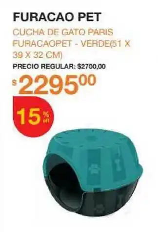 Furacao Pet Cucha De Gato Paris Furacaopet Verde