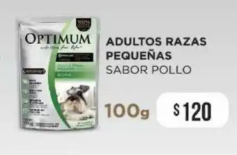 Puppis Adultos Razas Pequeñas Sabor Pollo Optimum 100g oferta