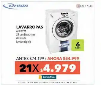Nexon Lavarropas Drean 600RPM oferta
