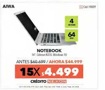 Nexon Notebook Aiwa oferta