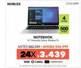 Nexon Notebook Noblex oferta