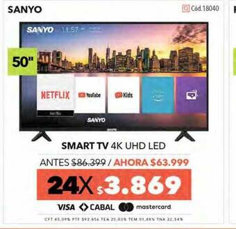 Nexon Smart Tv 4k Uhd Led Sanyo oferta