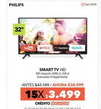 Nexon Smart Tv Hd Philips oferta