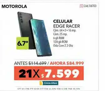 Nexon Celular Edge Racer Motorola oferta